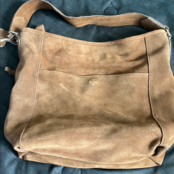Tan Suede Shoulder Bag - Picture 2 of 5